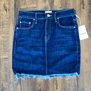 Mother Denim frayed mini skirt